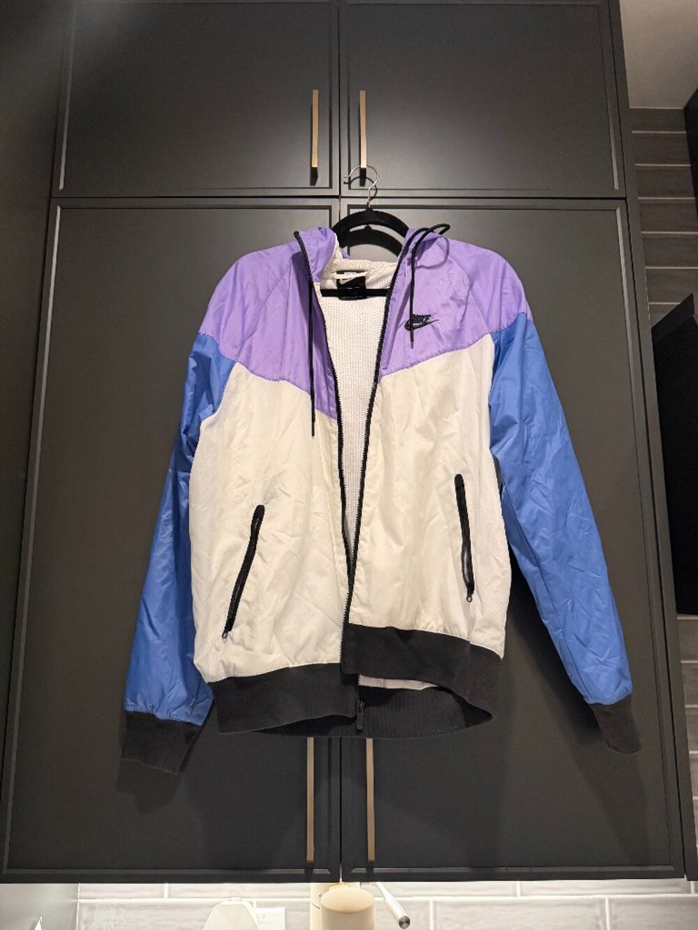 Nike Windrunner Colorblock Jacket Purple Blue White Size S